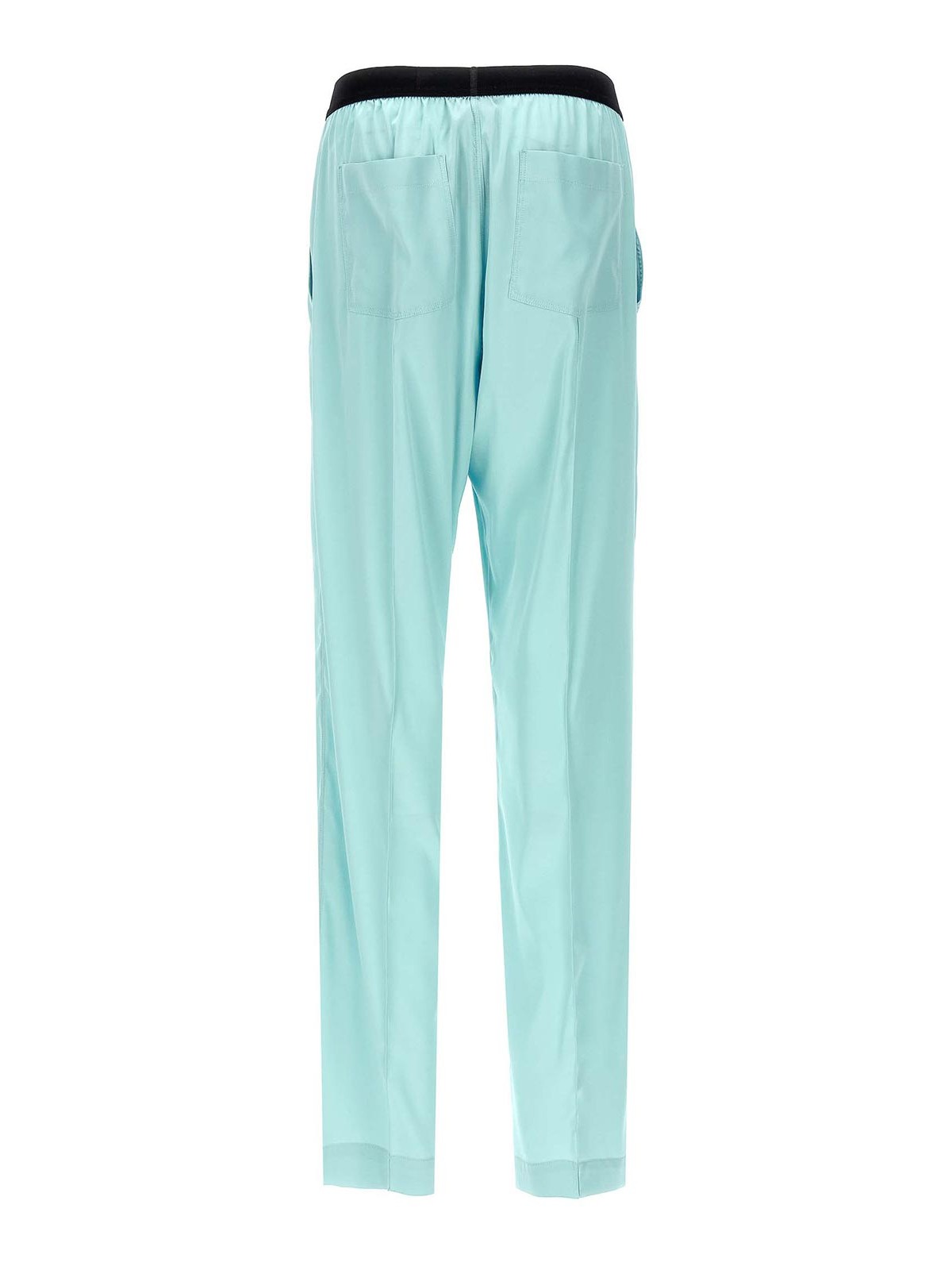 Shop Tom Ford Satin Pants In Light Blue