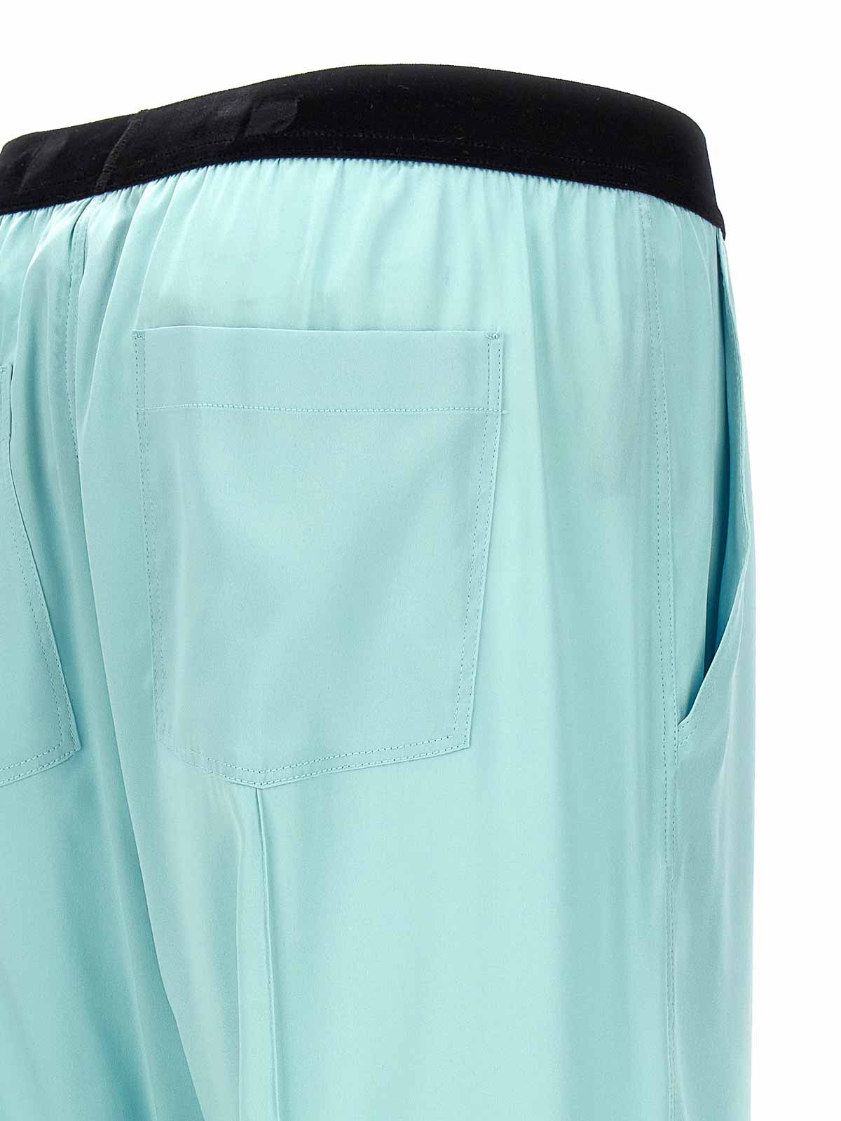 Shop Tom Ford Satin Pants In Light Blue