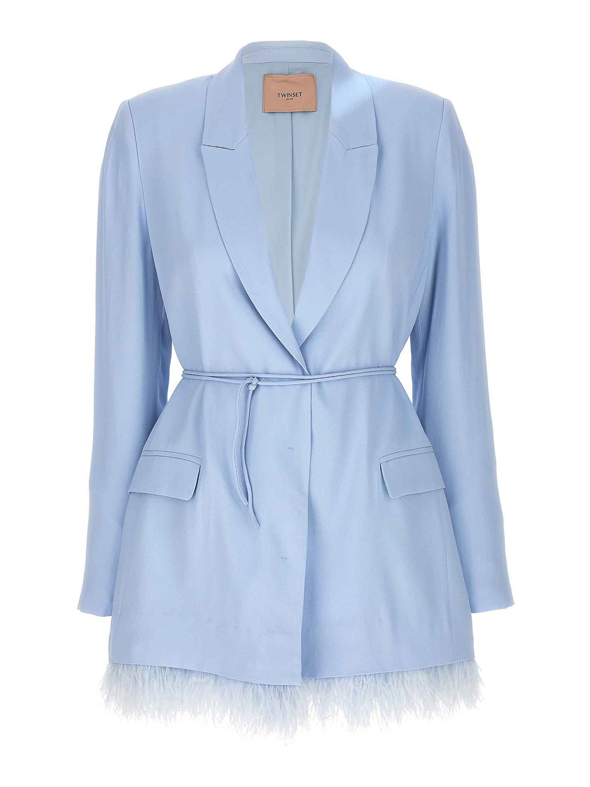 blazer dress light blue Vestido Mini Tipo Saco Pay Attention - Azul Claro