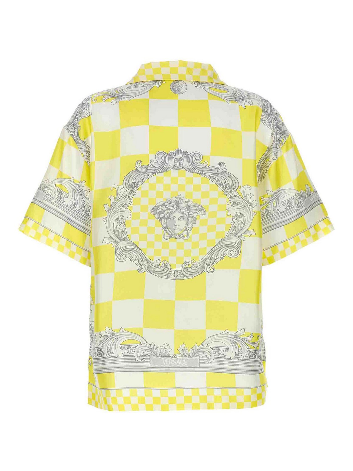 Shop Versace Camisa - Medusa Contrasto In Yellow