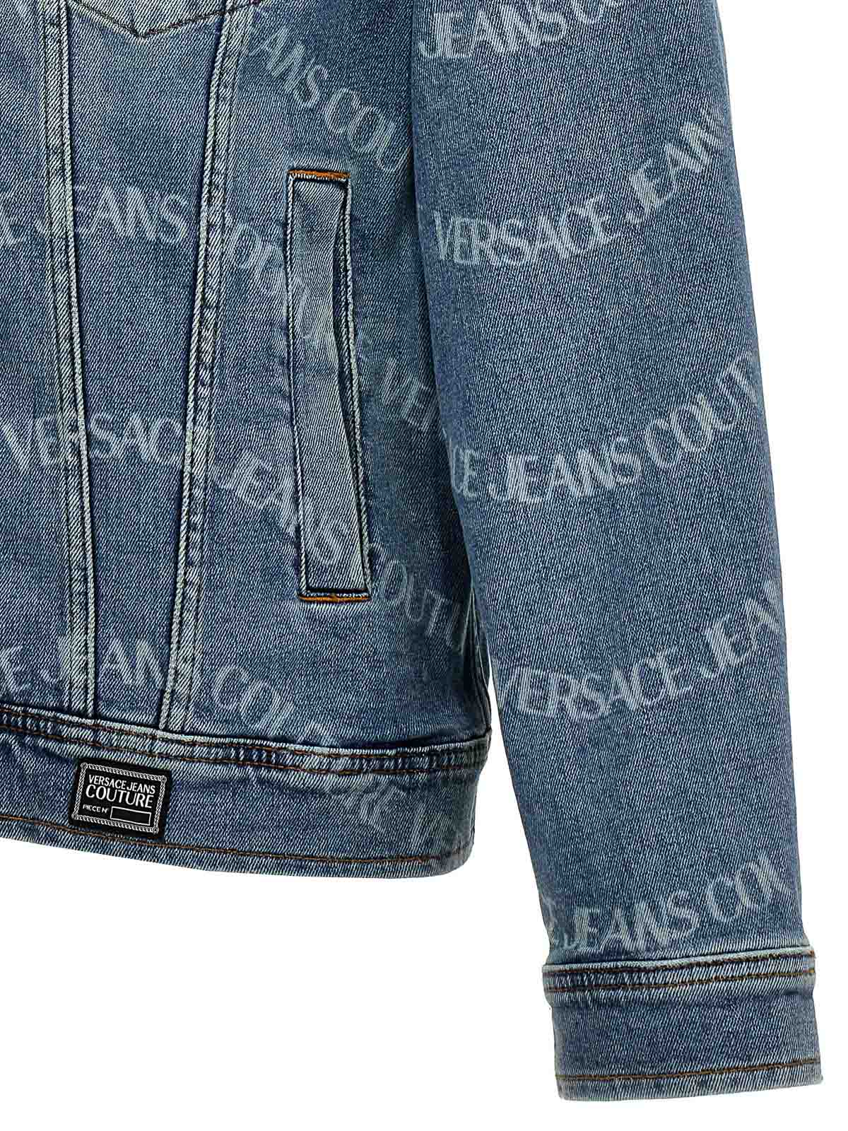 Shop Versace Jeans Couture Chaqueta Vaquera - Azul Claro In Light Blue