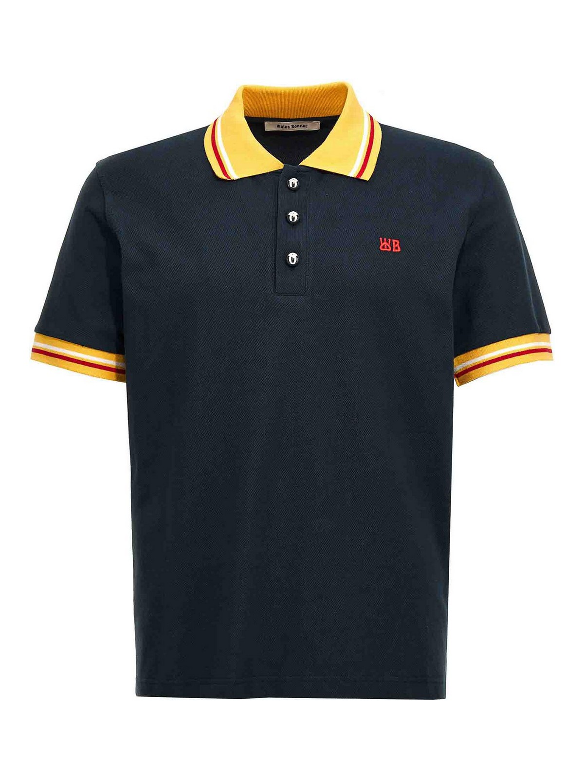Shop Wales Bonner Sun Polo Shirt In Azul