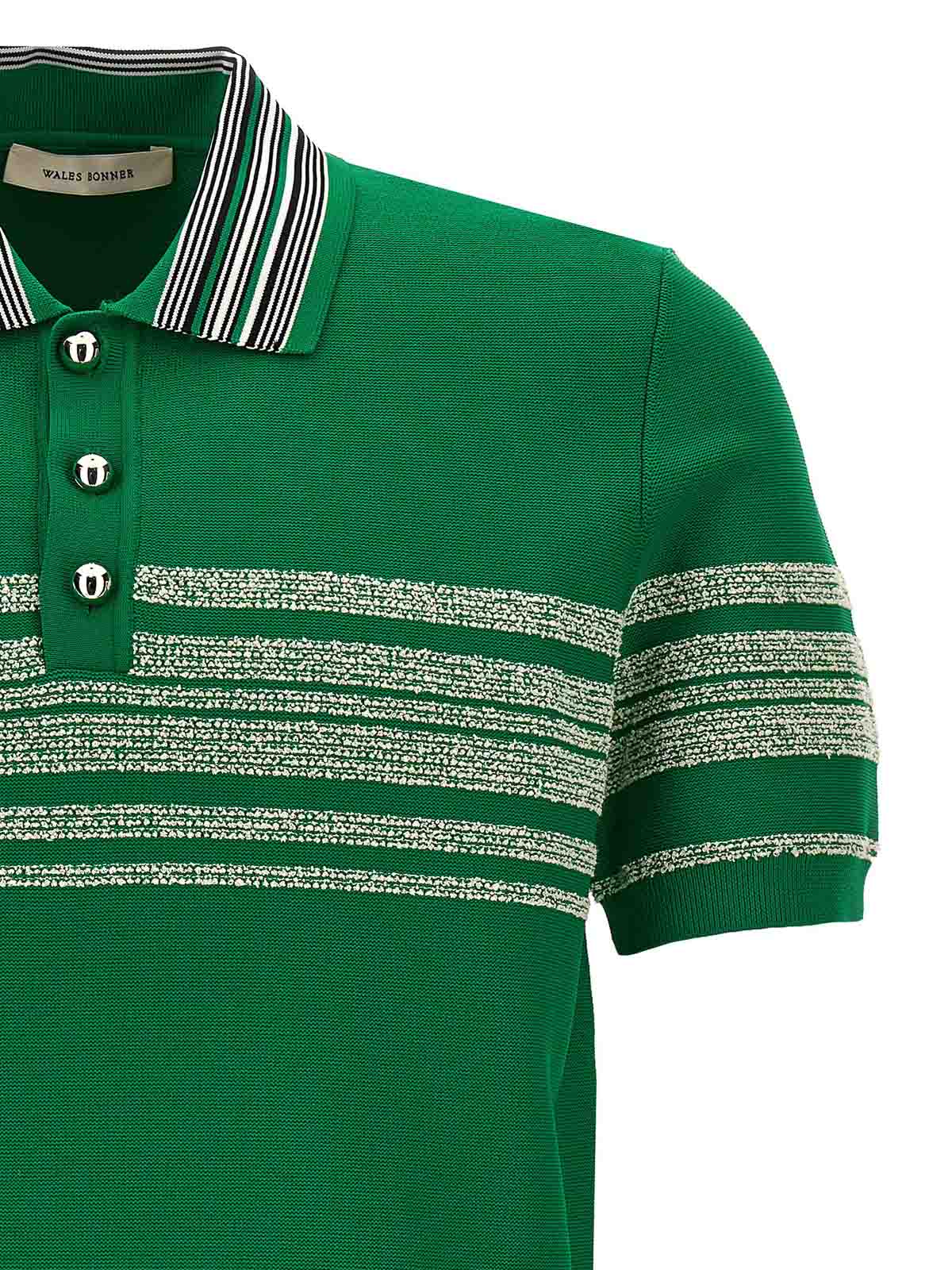 Shop Wales Bonner Dawn Polo Shirt In Verde