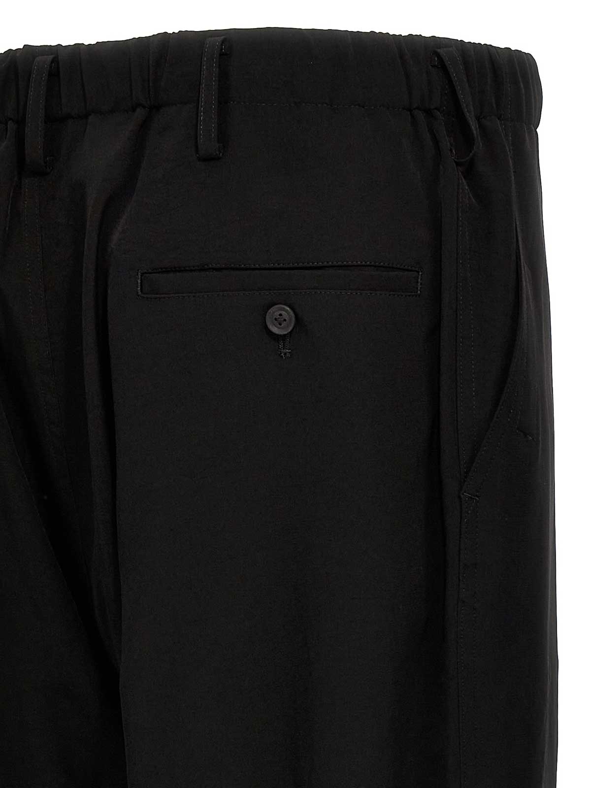 Yohji Yamamoto U-Double Stitch Pants - Black - Men|HSP12500