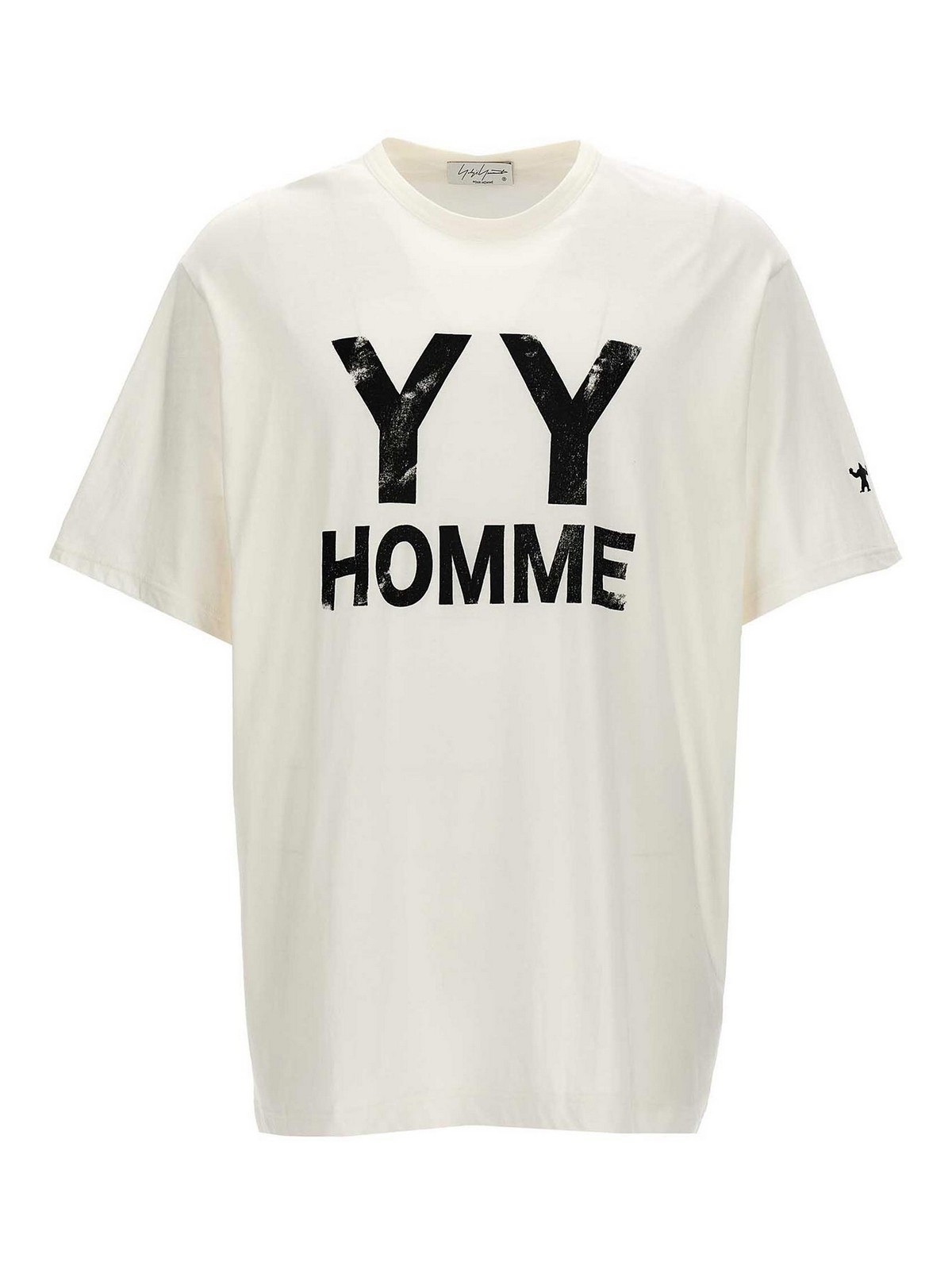 Yohji Yamamoto Logo Print T-Shirt - White - Men|HST90989WH