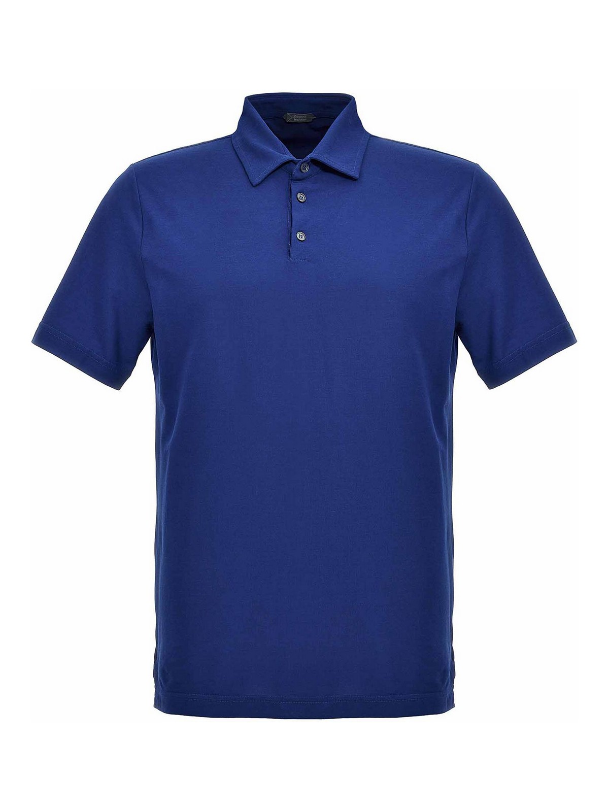 Shop Zanone Ice Cotton Polo Shirt In Azul