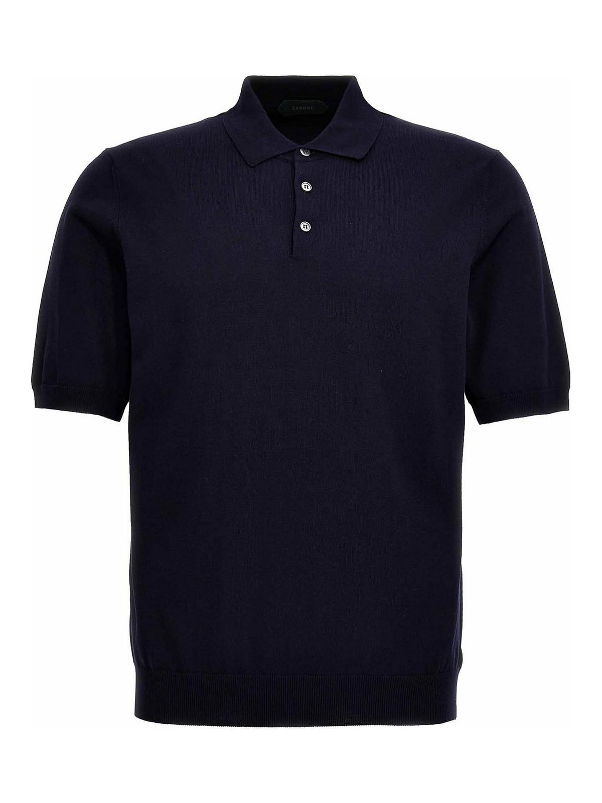 Shop Zanone Cotton Polo Shirt In Azul