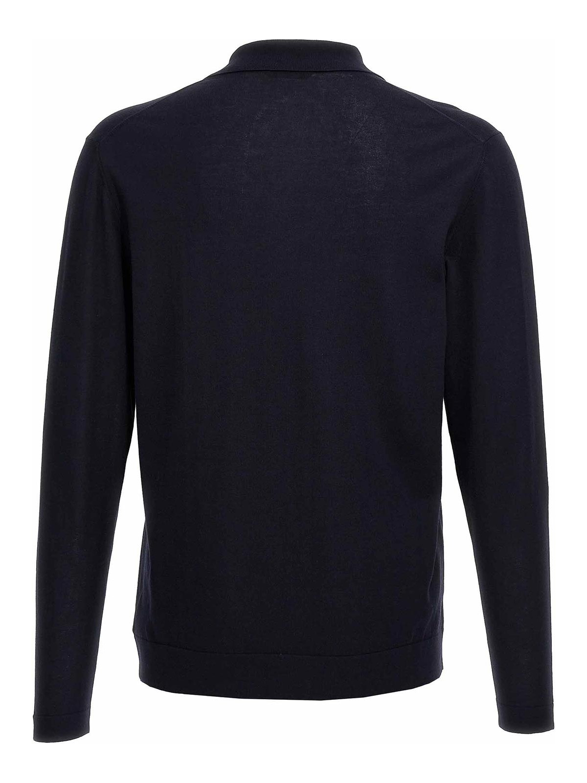 Shop Zanone Cotton Silk Polo Shirt In Blue