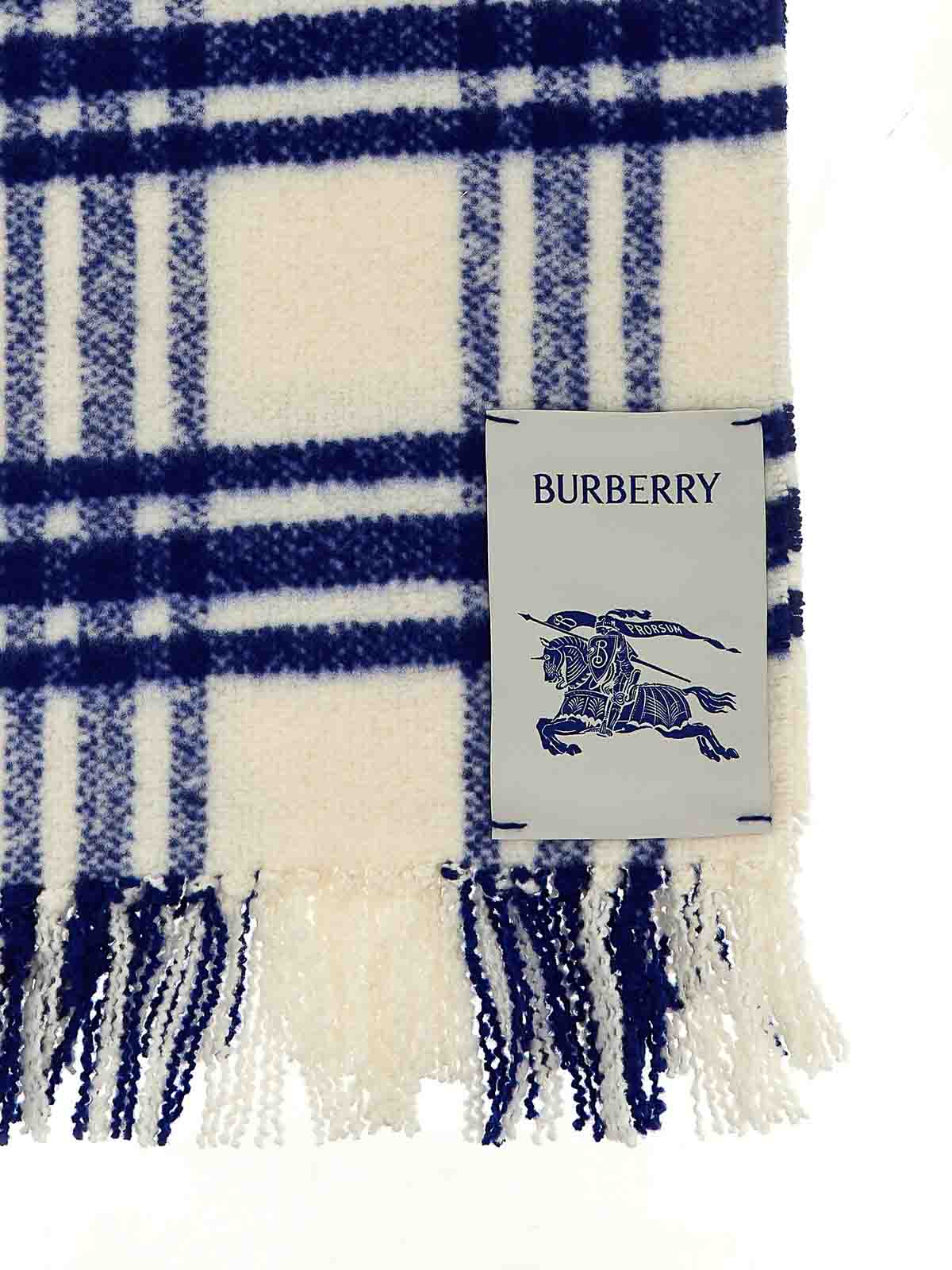 Shop Burberry Check Scarf In Multicolour