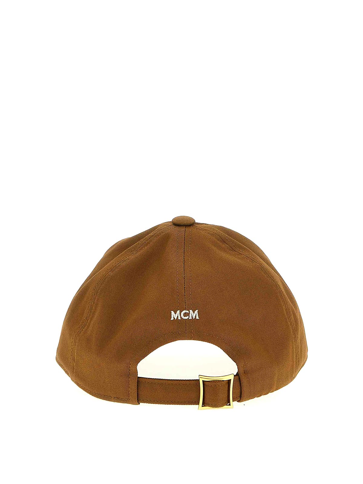 Shop Mcm Flocked Logo Cap In Brown
