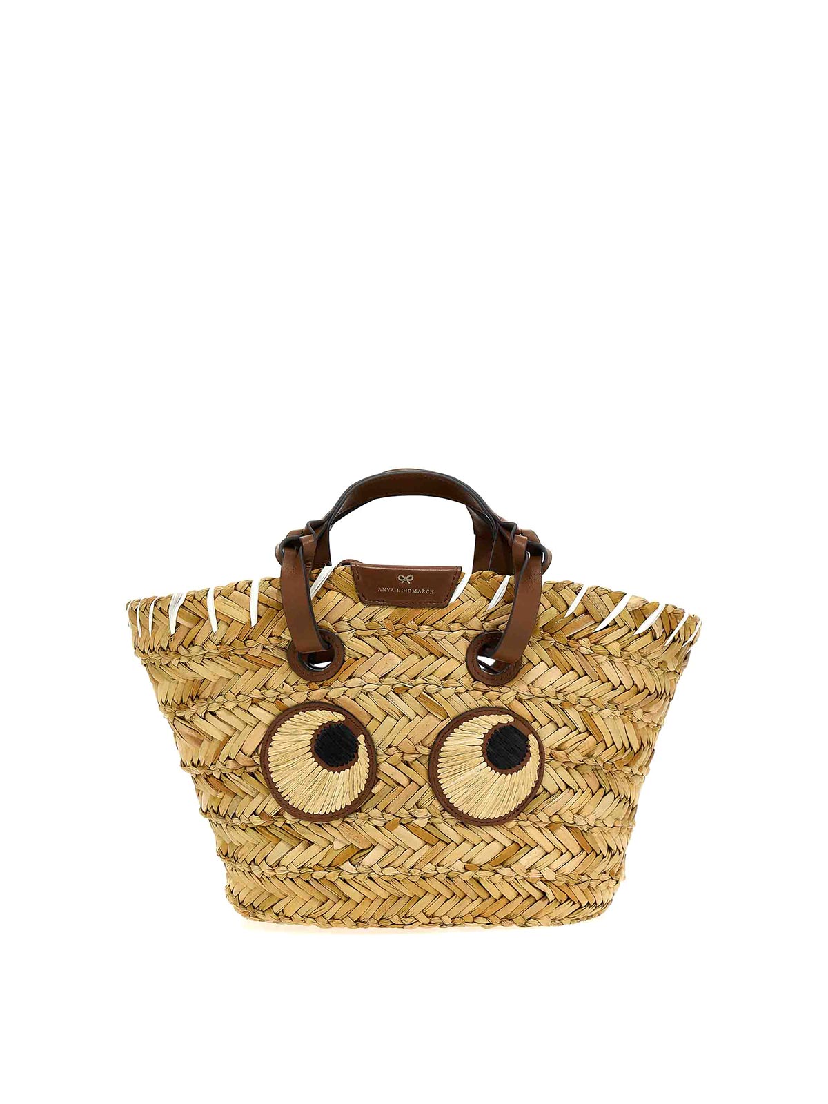 Shop Anya Hindmarch Small Shopping Bag In Beige