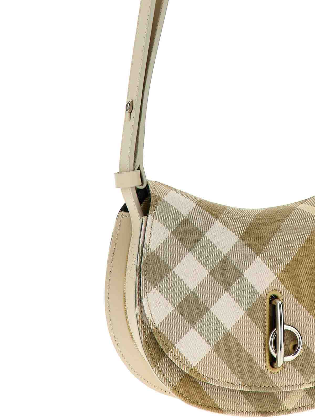 Shop Burberry Rocking Horse Mini Shoulder Bag In Beige