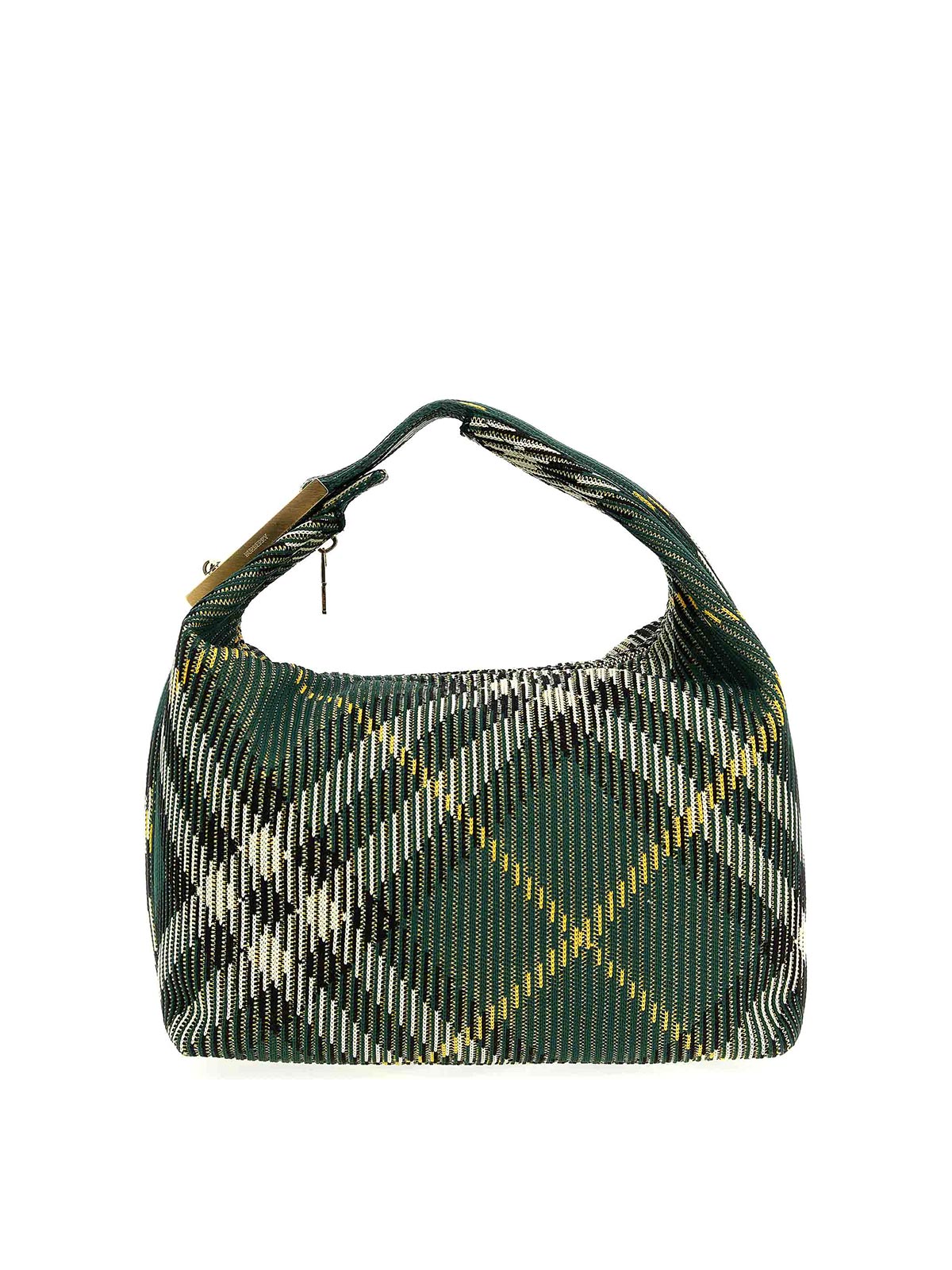 Shop Burberry Peg Medium Handbag In Green
