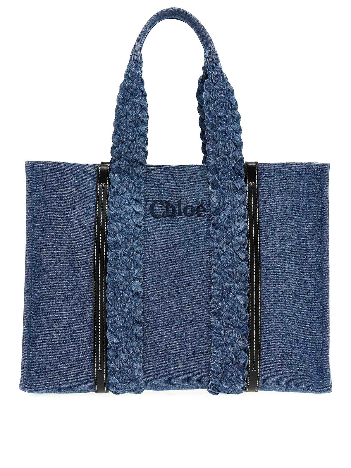 Shop Chloé Woody Large Shopping Bag In Blue