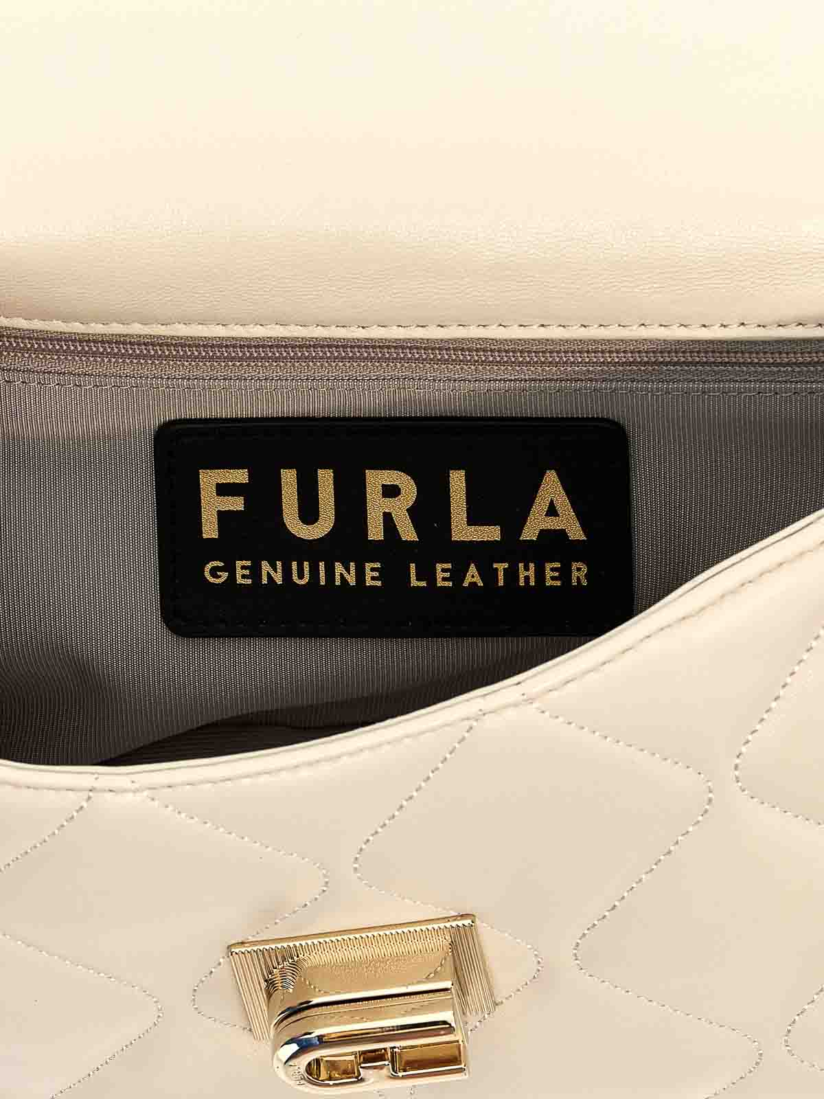 Shop Furla 1927 S Crossbody Bag In White