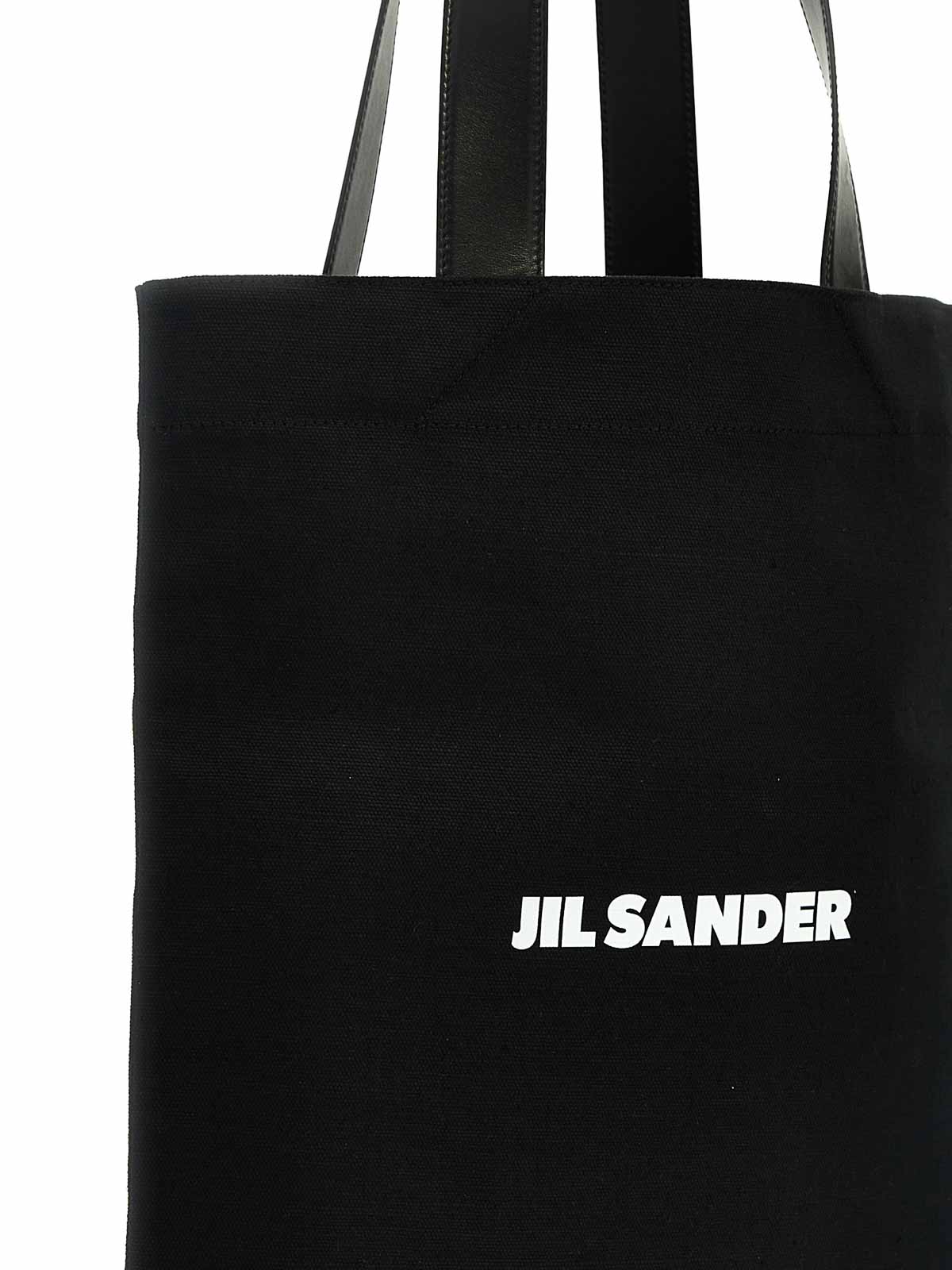 Shop Jil Sander Flat Shopper Medium Shopping In Black