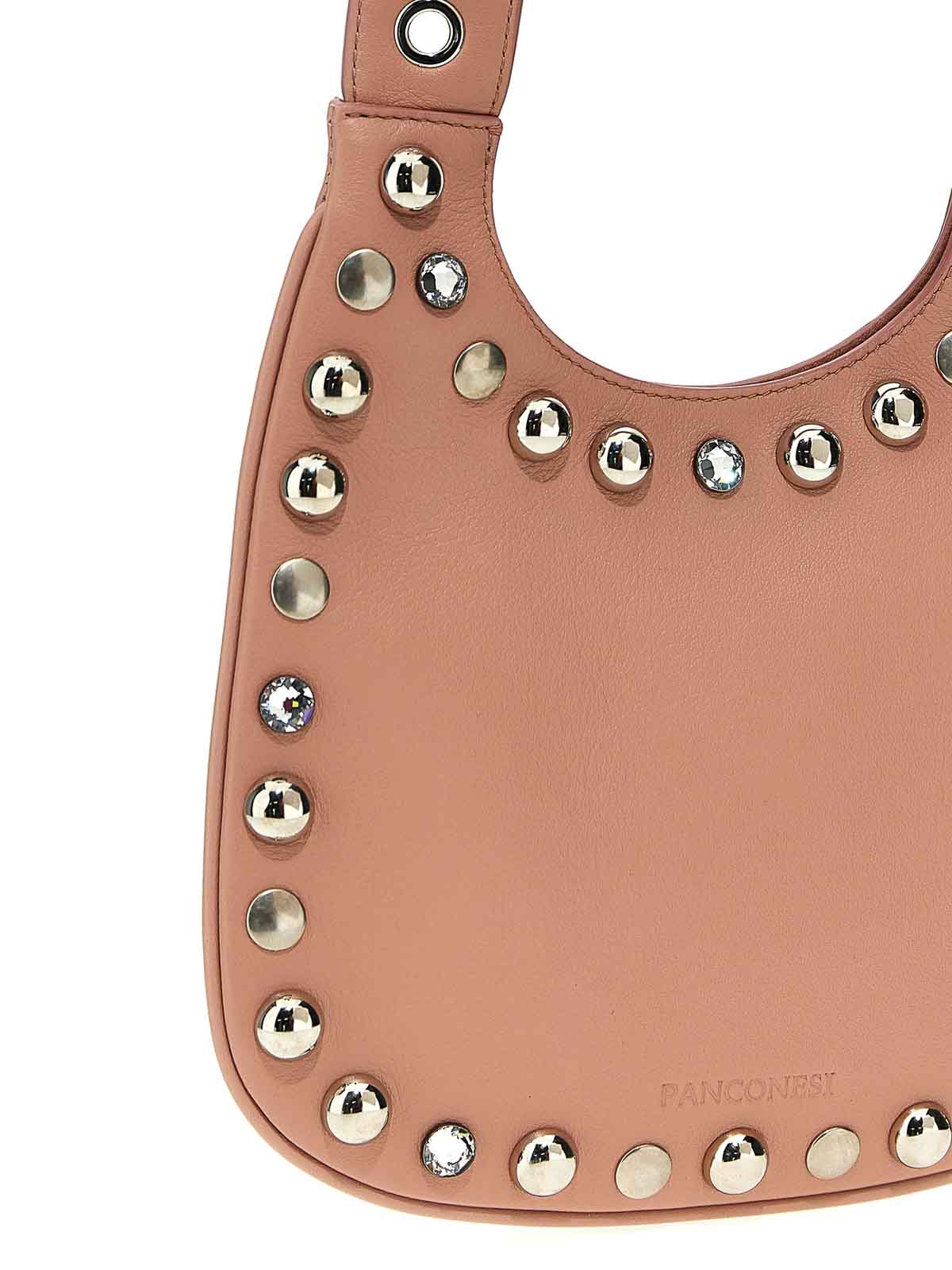 Shop Panconesi Diamanti Saddle Bag S Handbag In Nude & Neutrals