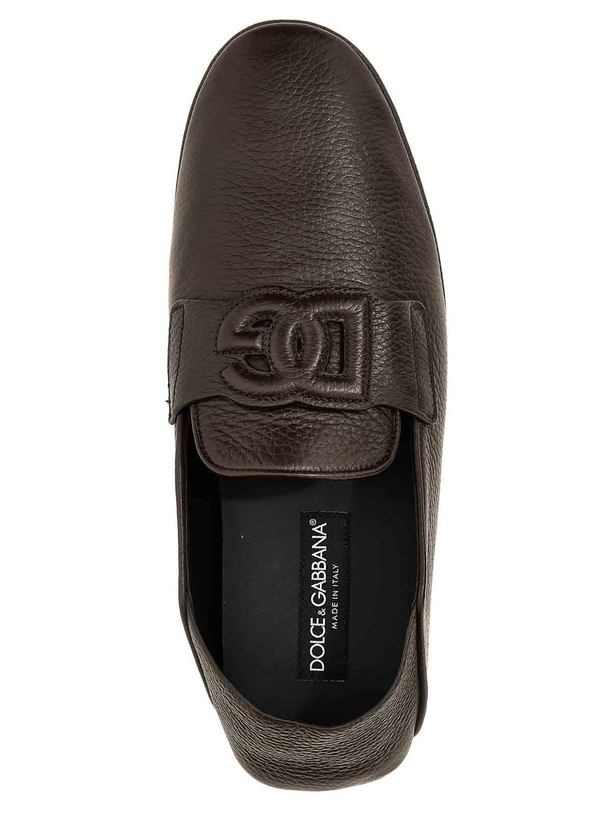 Shop Dolce & Gabbana Driver Loafers In Brown
