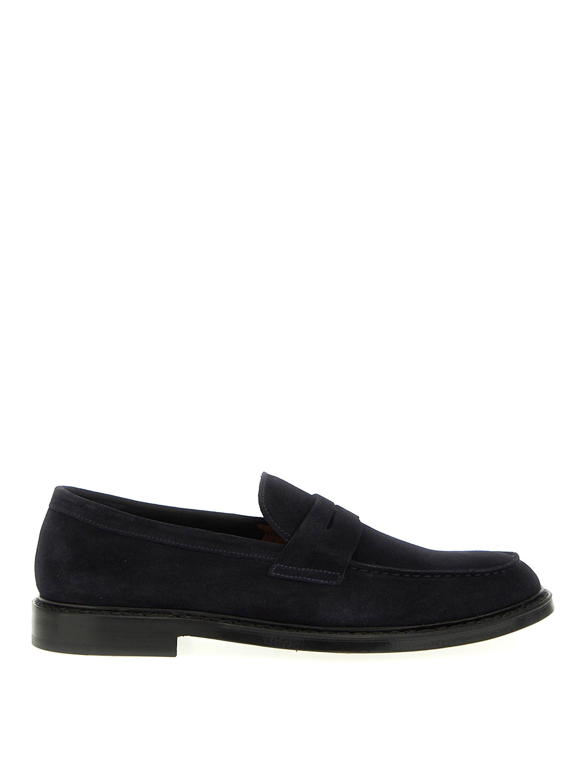 Shop Doucal's Suede Loafers In Blue