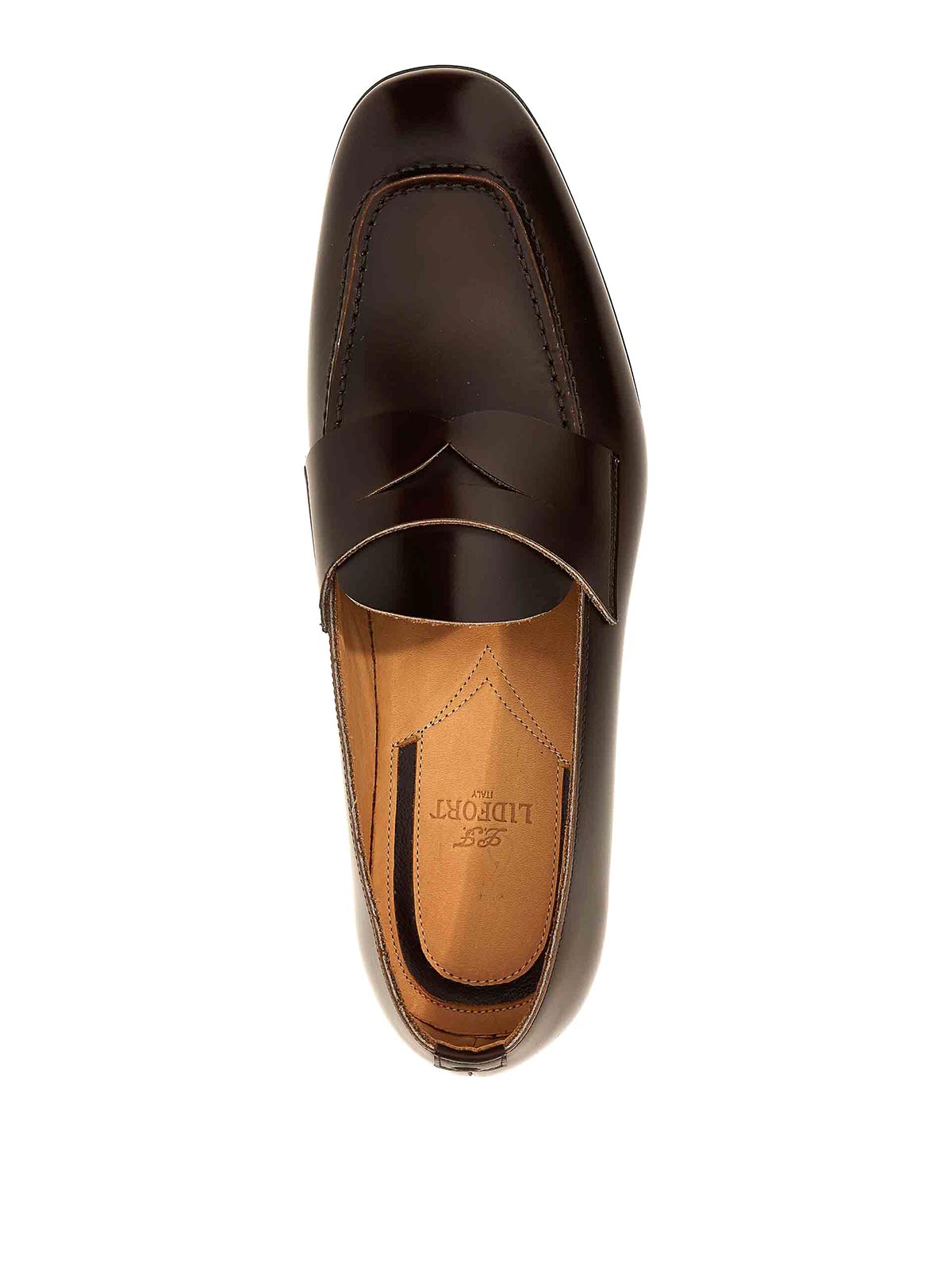 Shop Lidfort Leather Loafers In Brown