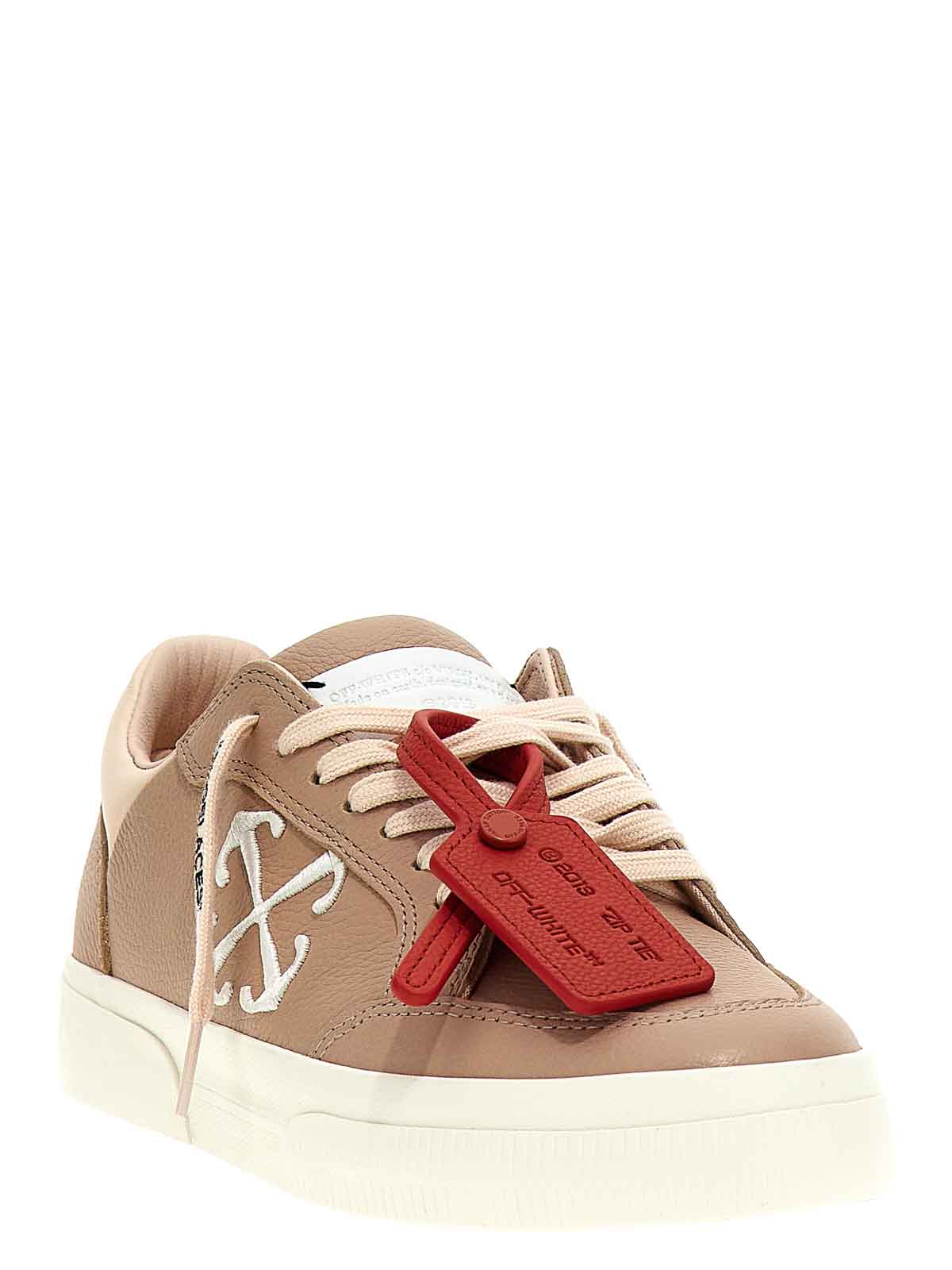 Shop Off-white New Low Vulcanized Sneakers In Nude & Neutrals