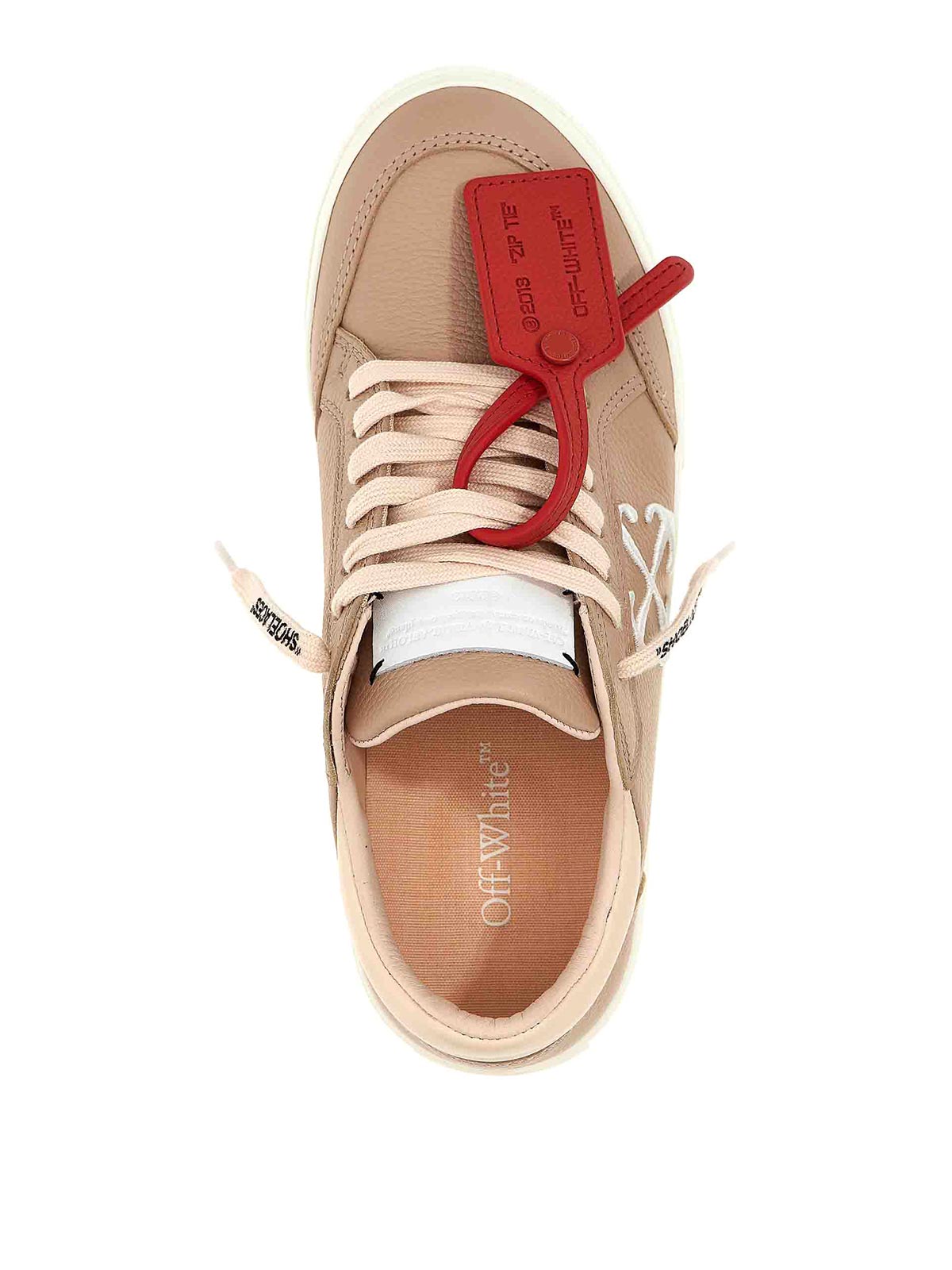 Shop Off-white New Low Vulcanized Sneakers In Nude & Neutrals