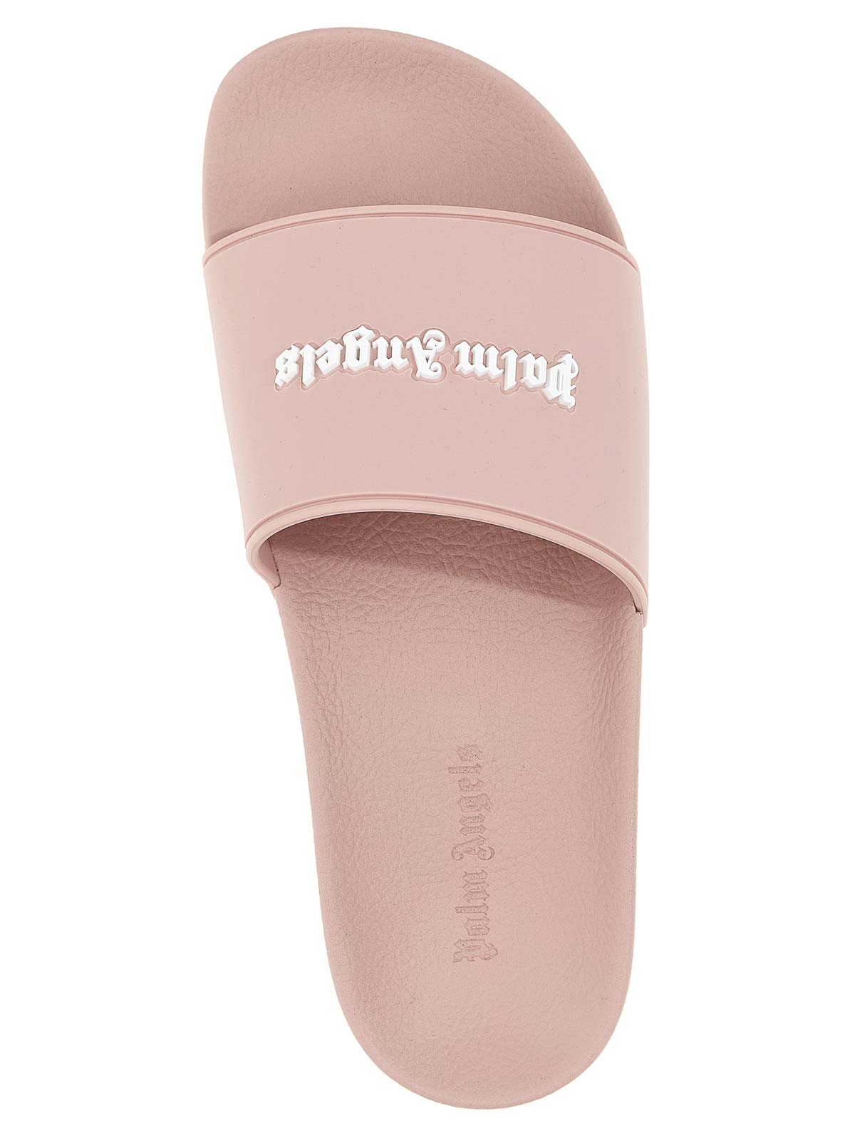 Shop Palm Angels Essential Logo Slides In Nude & Neutrals