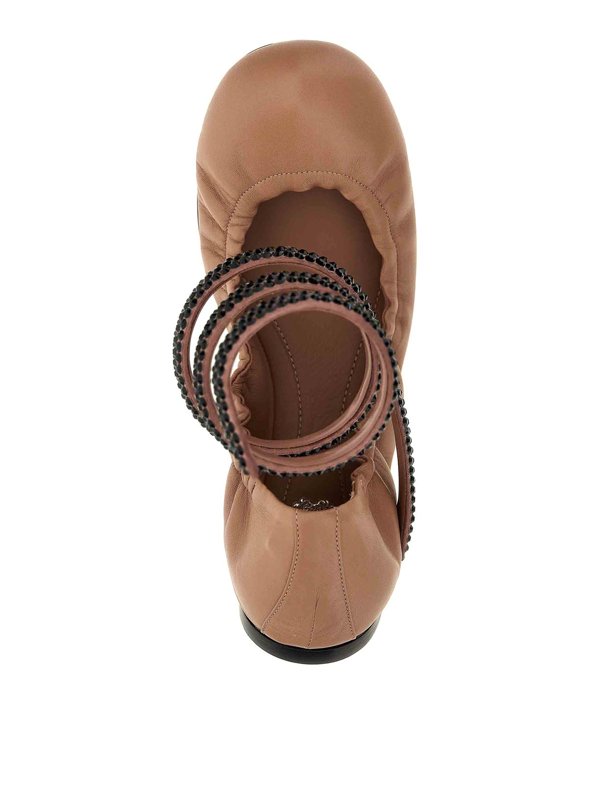 Shop René Caovilla Cleo Ballet Flats In Beige