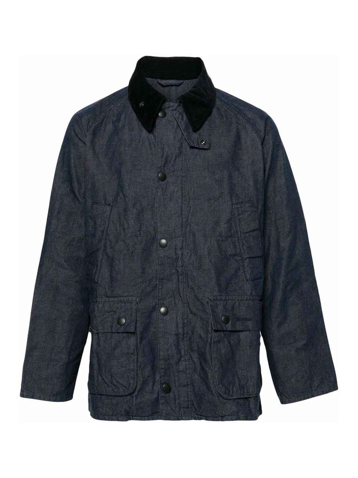 Shop Barbour Os Bedale Wax Jacket In Blue
