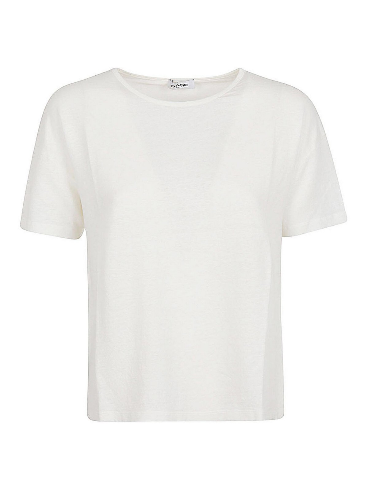 Base Linen Jersey T-shirt In Beige