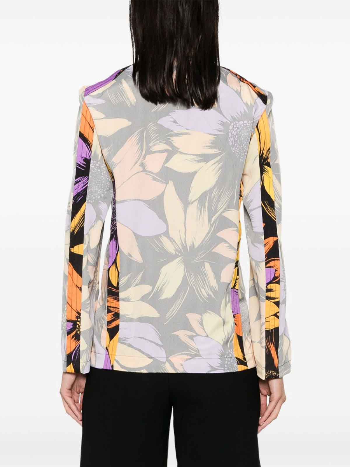 Shop Comme Des Garçons Printed Single-breasted Jacket In Multicolour