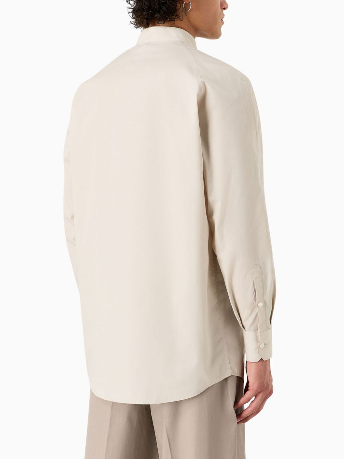 Shop Emporio Armani Cotton Shirt In Grey