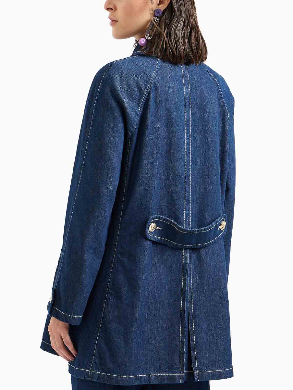 Shop Emporio Armani Denim Jacket In Blue