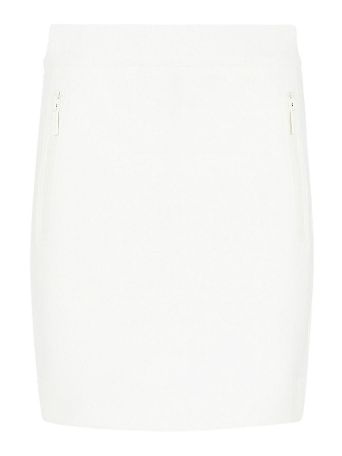Emporio Armani Cotton Mini Skirt In White