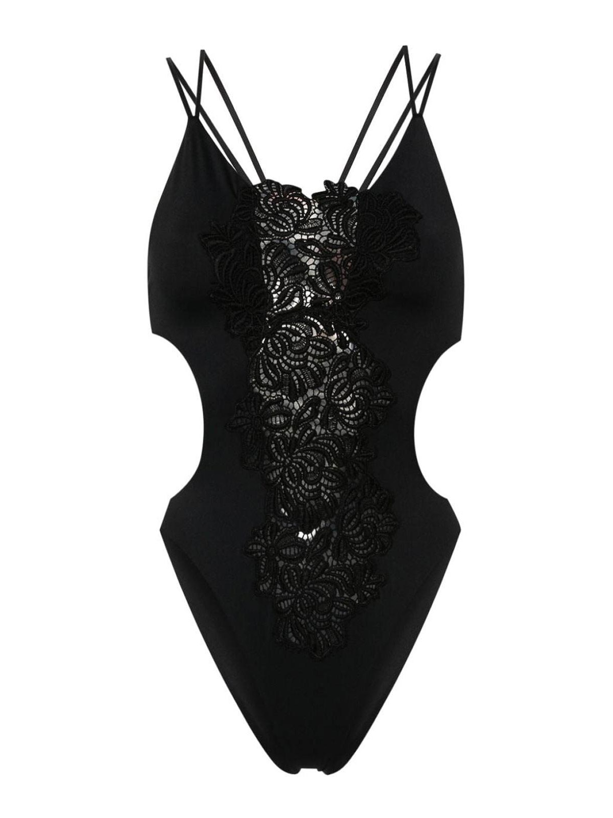 Ermanno Scervino Crochet Detailed Swimsuit In Black
