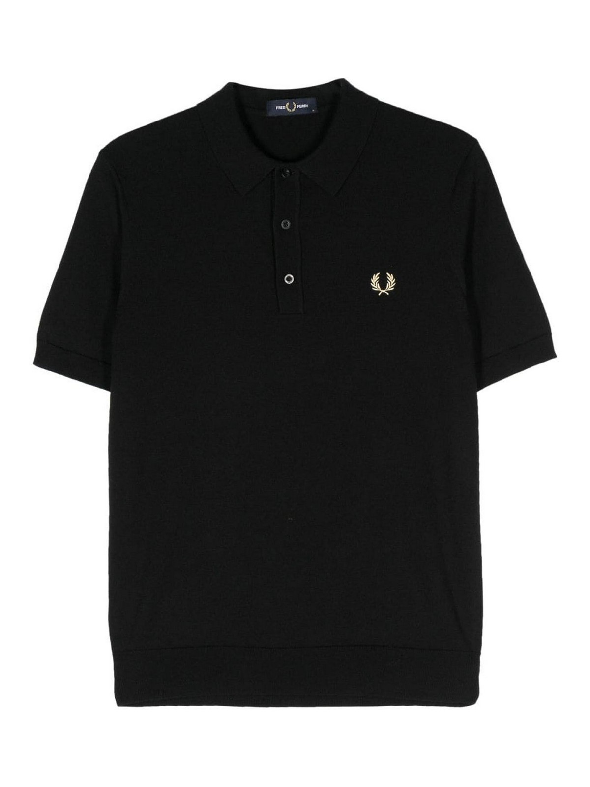Shop Fred Perry Wool And Cotton Blend Shirt In Black