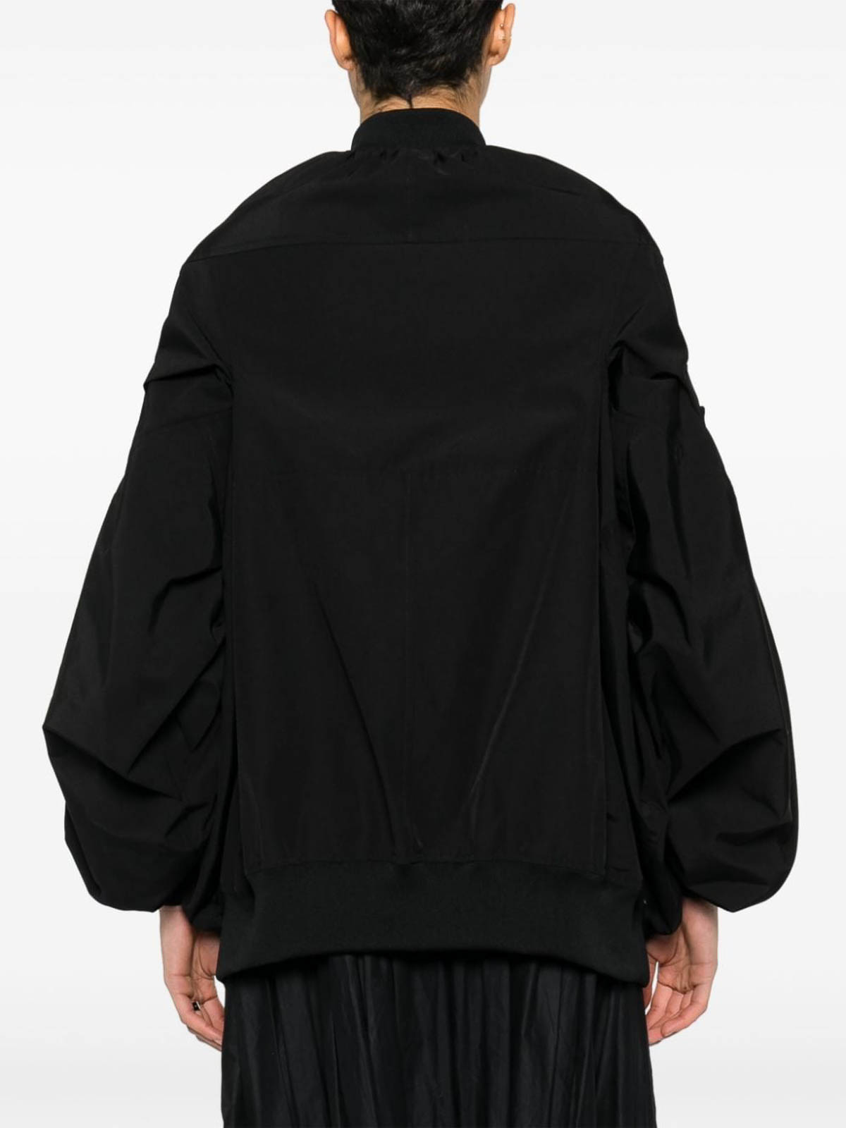 Shop Junya Watanabe Synthetic Fabric Bomber Jacket In Black