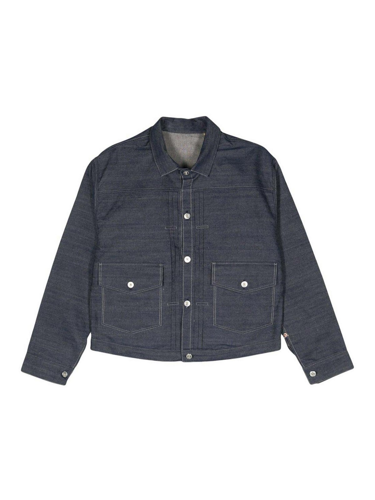 Shop Levi's 1879 Pleated Blouse Trucket  Jacket In Blue