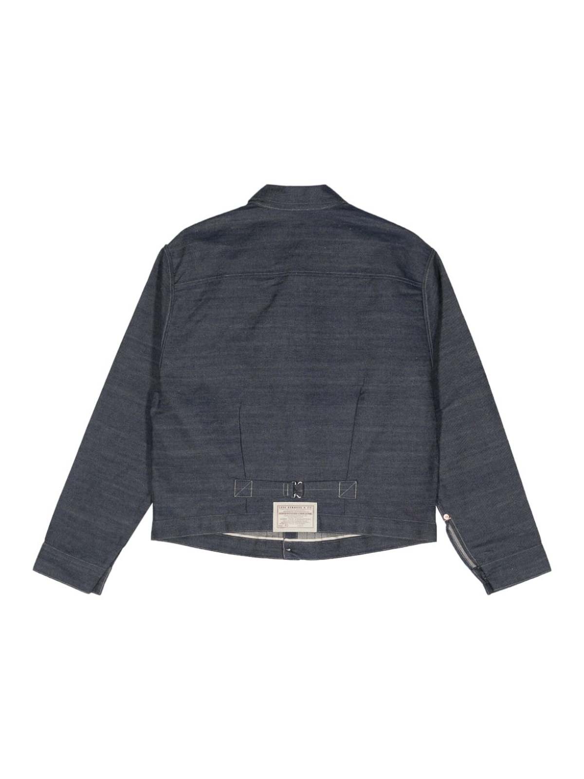 Shop Levi's 1879 Pleated Blouse Trucket  Jacket In Blue