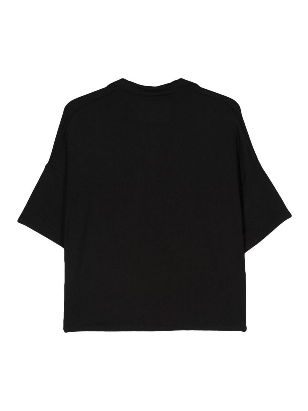 Shop Majestic Oversized Viscose Polo Shirt In Black