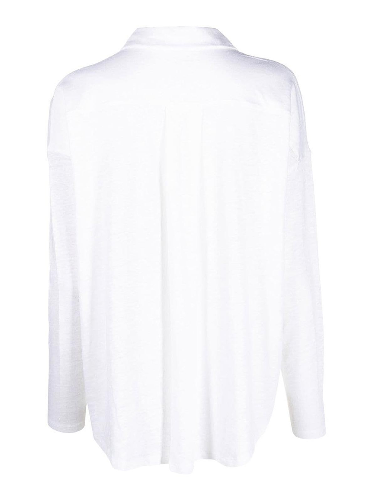 Shop Majestic Linen Shirt In White