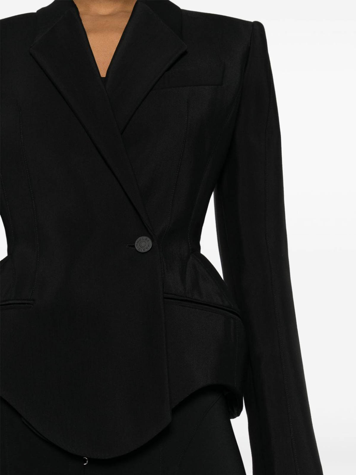 Shop Mugler Virgin Wool Blend Jacket In Black