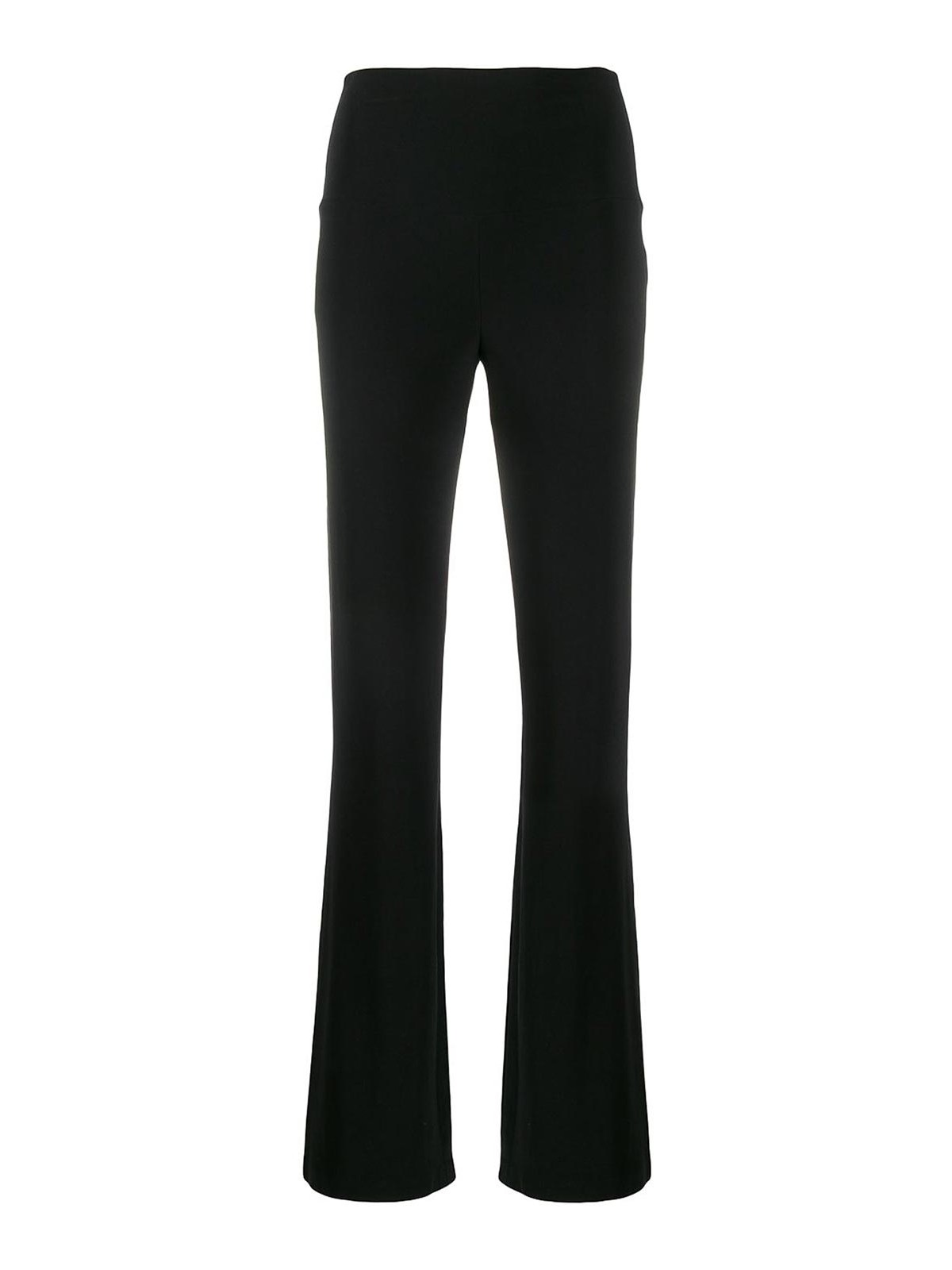 Norma Kamali High-waisted Straight Leg Trousers In Black