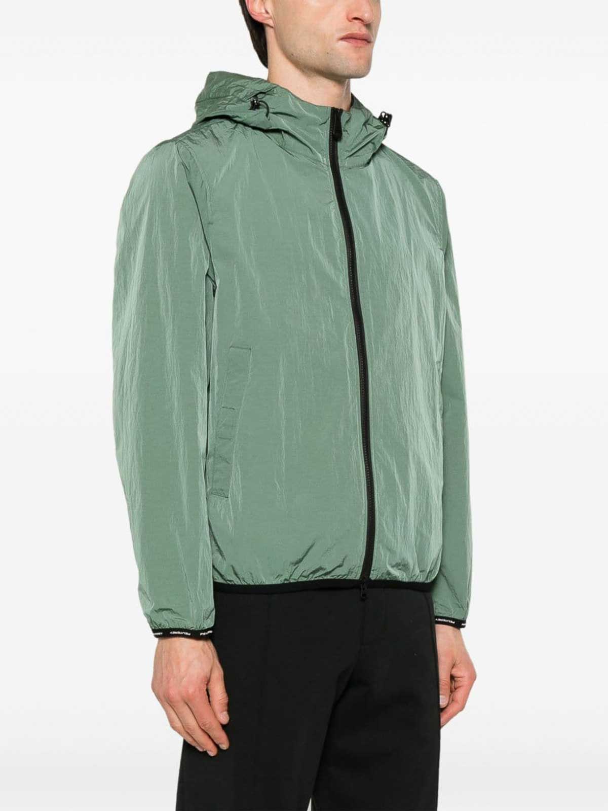 Shop Peuterey Nigle Hooded Jacket In Green