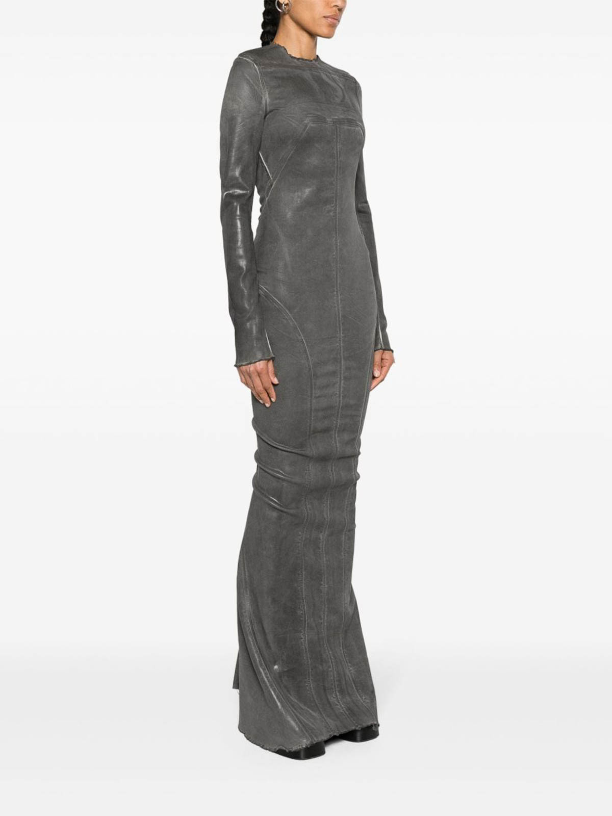 Shop Rick Owens Vestido De Noche - Gris In Grey