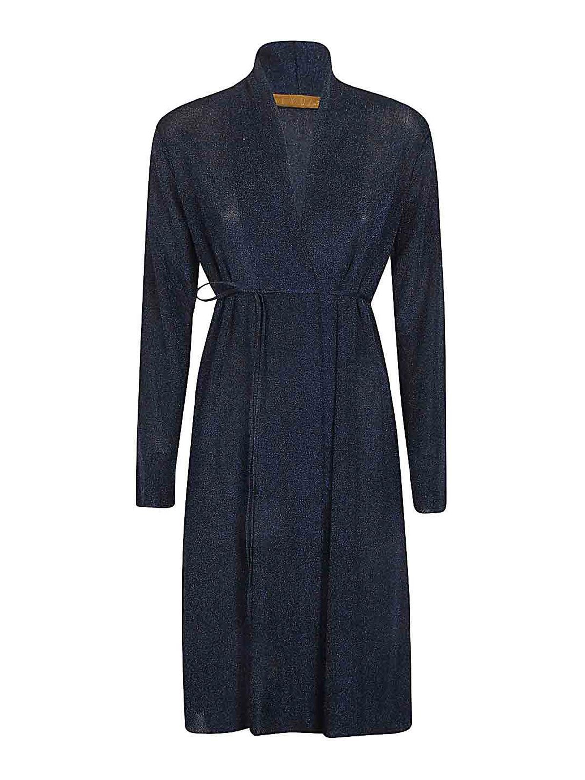 Shop Siyu Belted Midi Dress In Blue