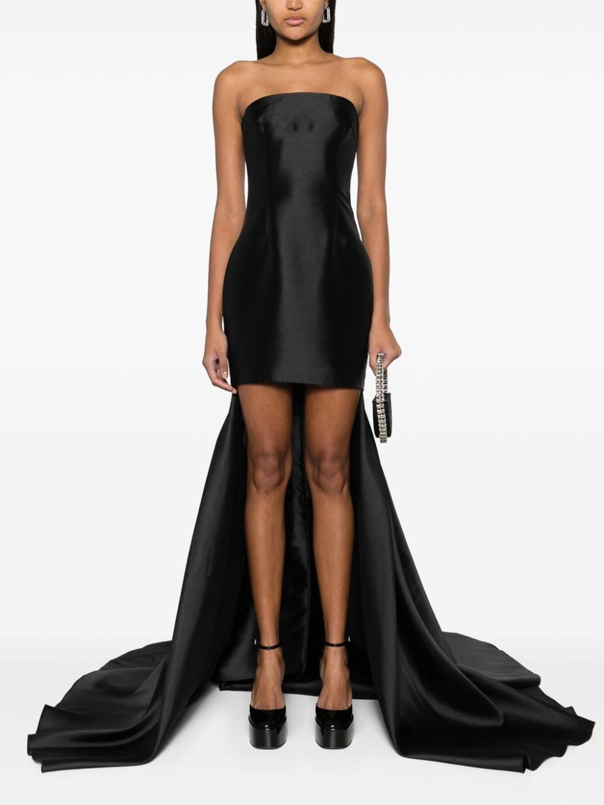 Shop Solace London The Neva Mini Dress In Black