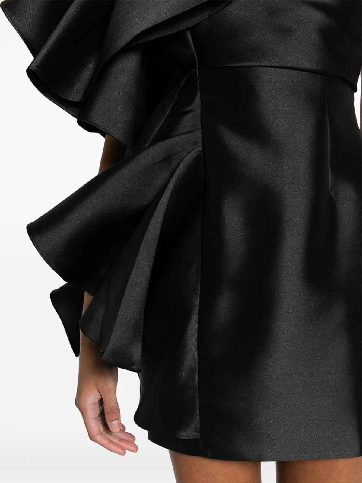 Shop Solace London The Rio Mini Dress In Black