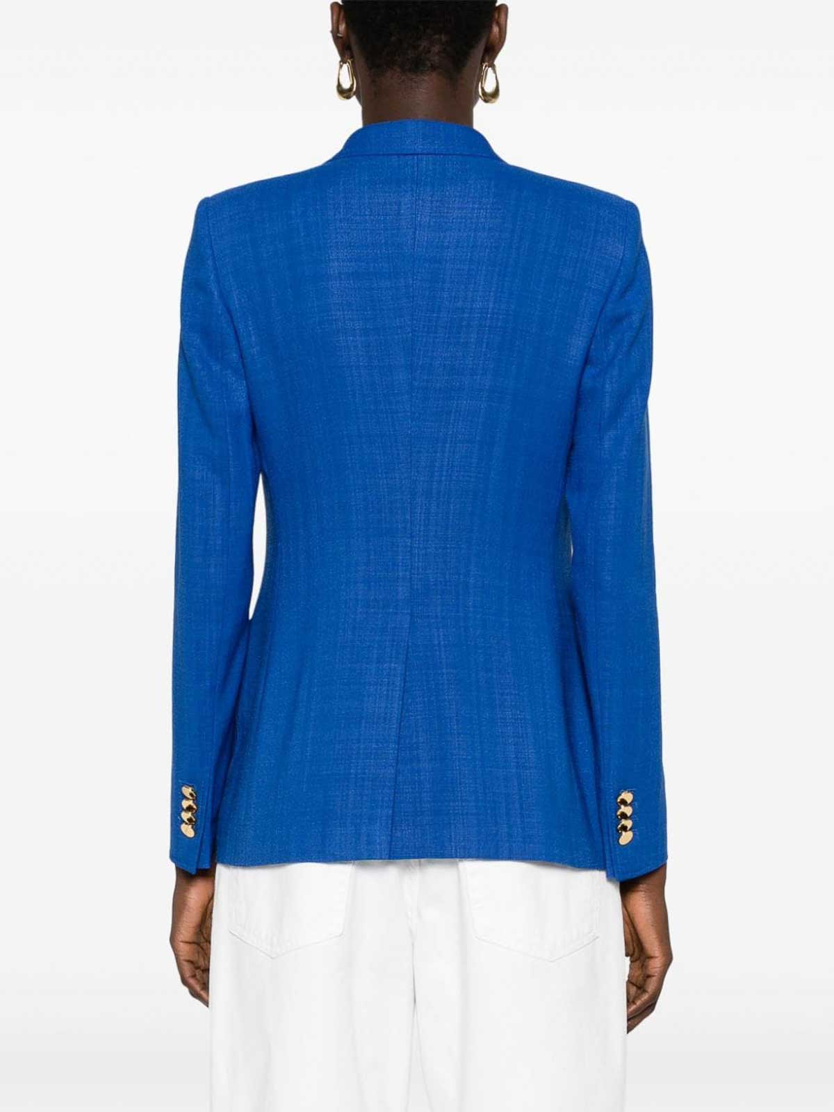 Shop Tagliatore Double-breasted Jacket In Blue
