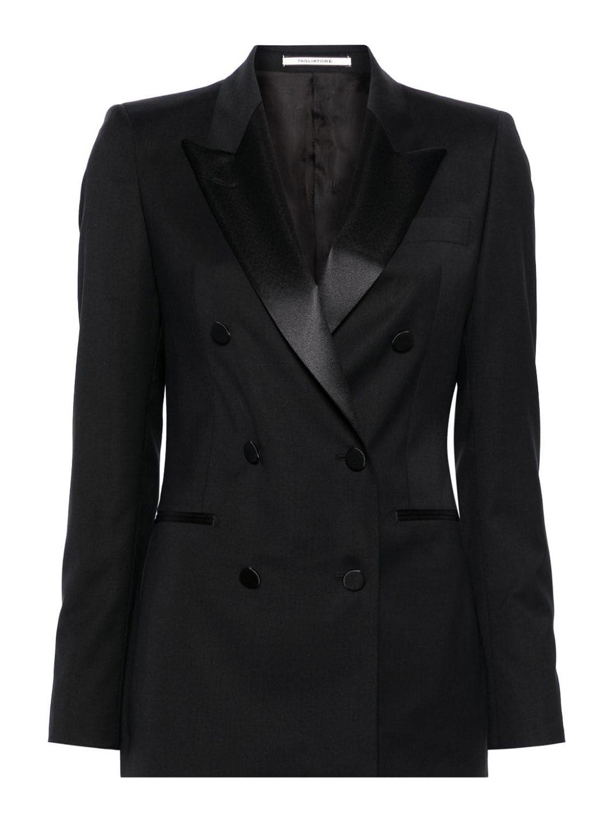 Tagliatore Wool Double-breasted Jacket In Black